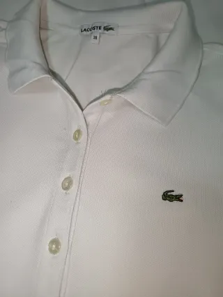 Polo Lacoste Mujer Blanco Talla 38