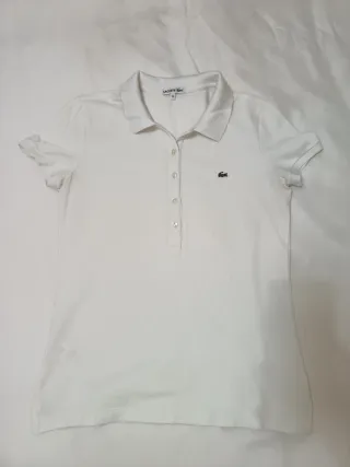 Polo Lacoste Mujer Blanco Talla 38