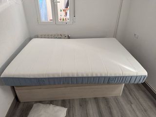 somier ikea 135/190 con colchon 140/200
