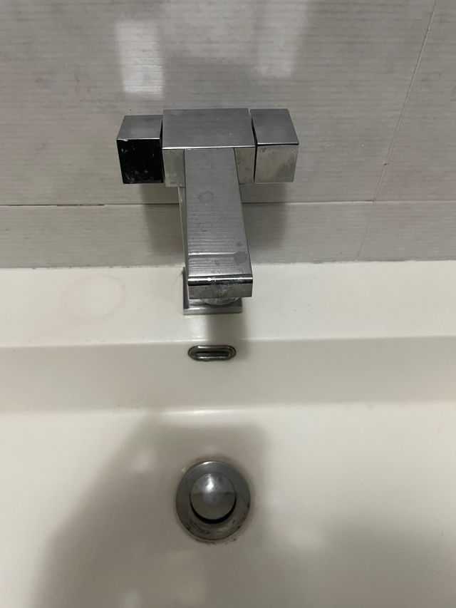 Mueble Lavabo Colgante Beige y Marrón