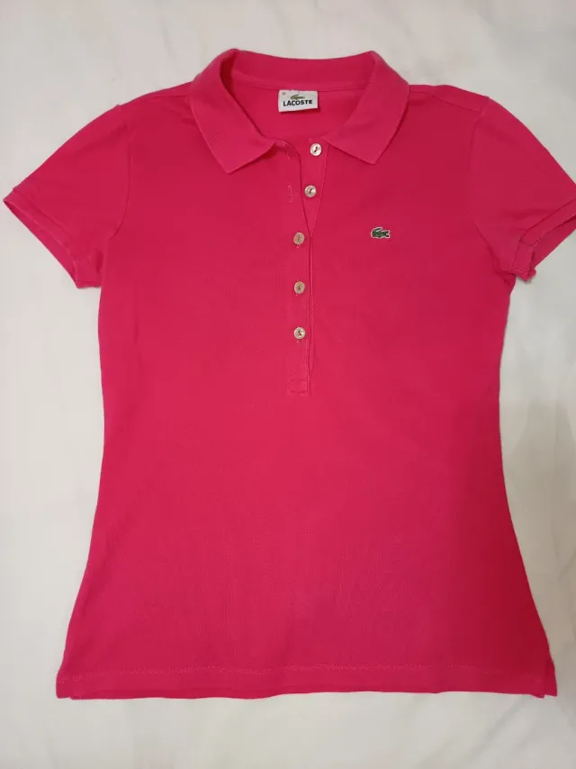 Polo Lacoste Mujer Gris