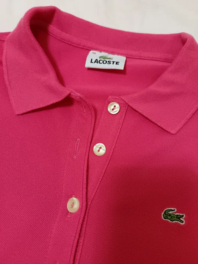 Polo Lacoste Mujer Gris