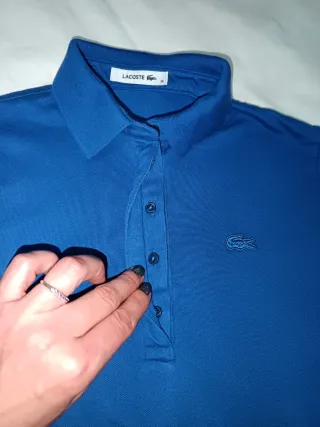 Polo Lacoste Mujer Gris