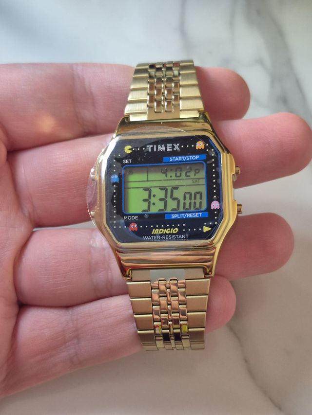 Orologio Timex T80 x Pac-Man Dorato Nuovo