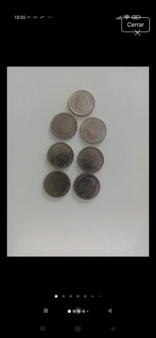 7 Monedas 5 Pta Franco 1958 JCI 1975-1980