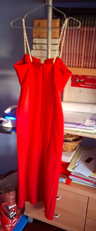 Vestido tubo Zara tirantes perlas