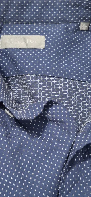 Camisa Christian Dior Azul estrellas blancas