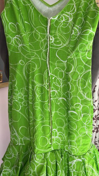 Abito flamenco verde con volant