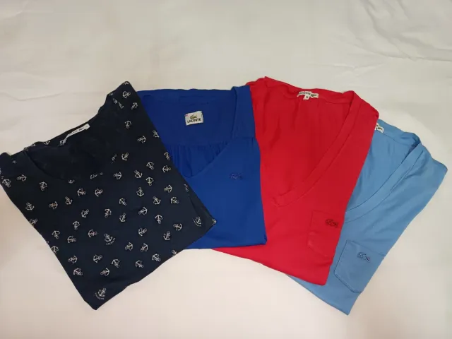 Polo Lacoste Mujer Azul Talla M