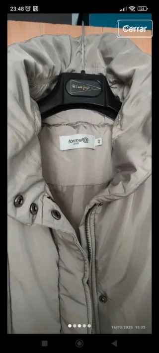 Chaqueta abrigo beige