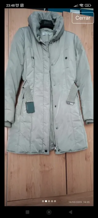 Chaqueta abrigo beige