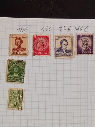 Lote Sellos Varios Países y Valores