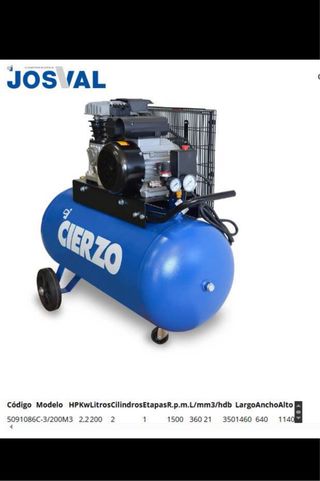 Compresor de Aire 200L Nuevo