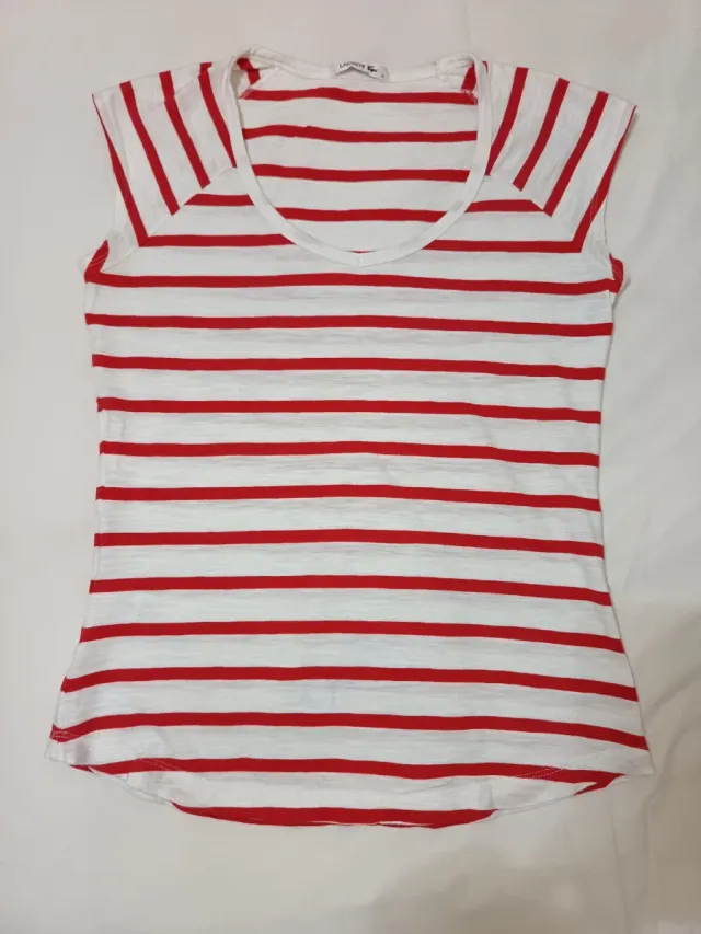 Polo Lacoste Rayas Mujer