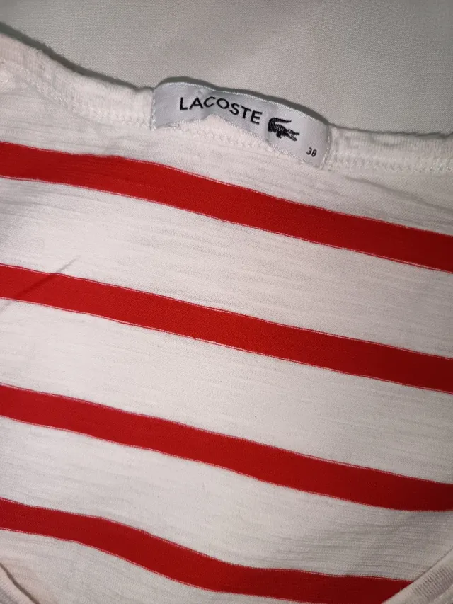 Polo Lacoste Rayas Mujer