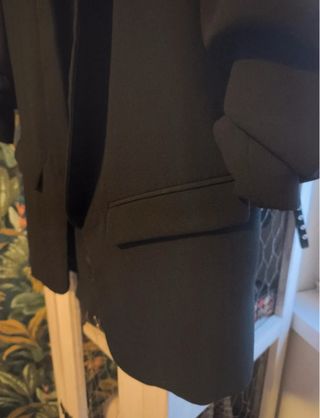 Blazer ZARA Negro manga fruncida