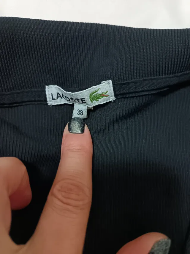 Polo Lacoste Mujer Rayas Negras