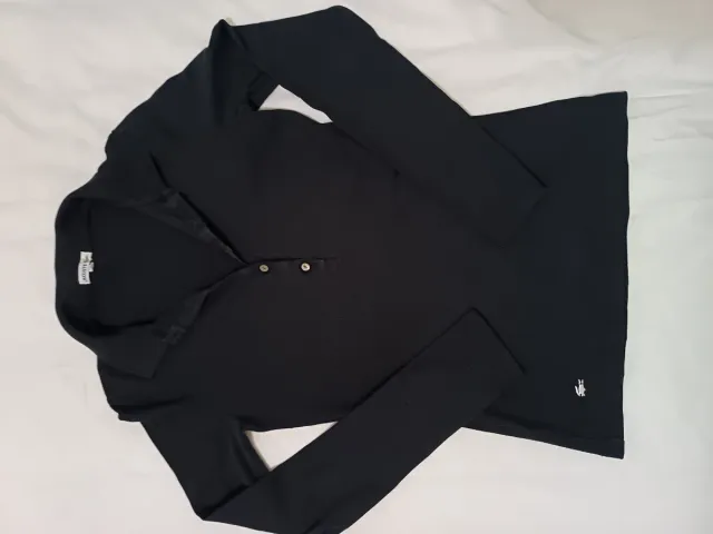 Polo Lacoste Mujer Rayas Negras