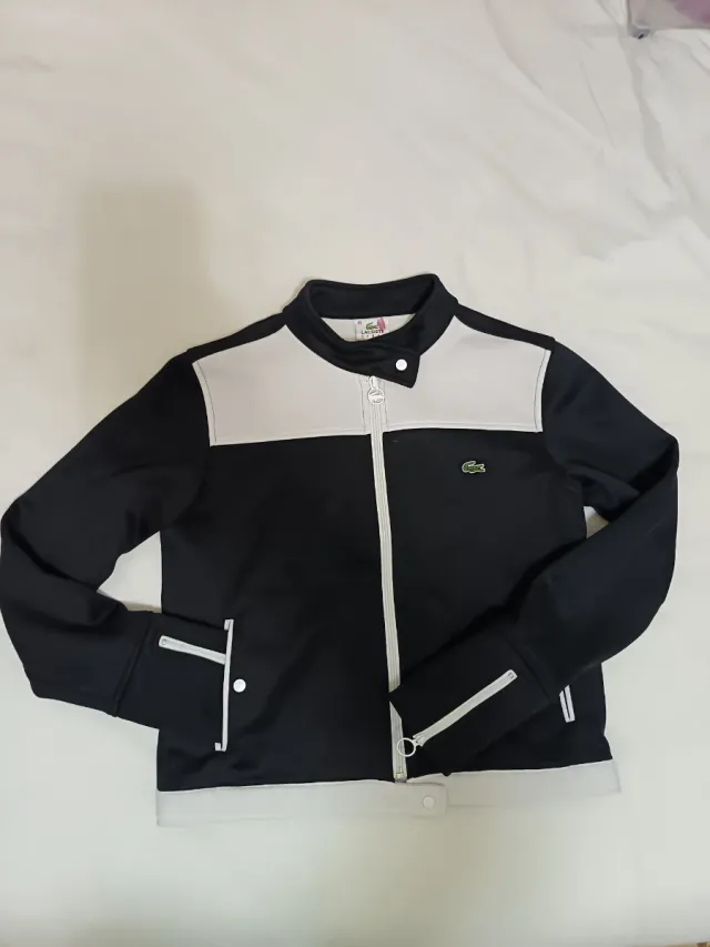 Polo Lacoste Mujer Rayas Negras