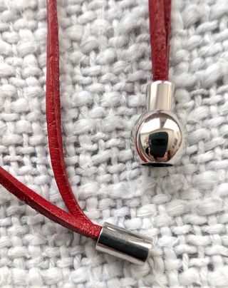 Pulsera/Gargantilla Cuero Rojo Cierre Imán