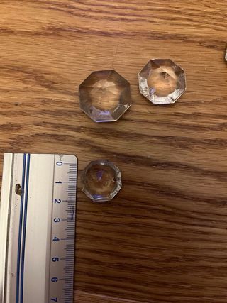 250 Octógonos cristal lámpara antigua