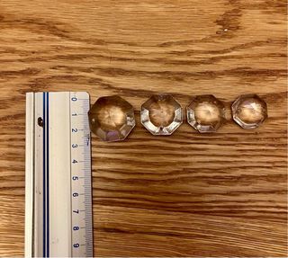 250 Octógonos cristal lámpara antigua