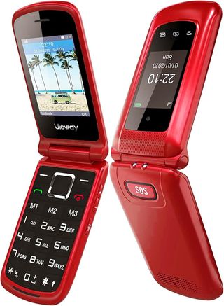 Cellulare Uleway G380D Anziani Tasti Grandi Rosso