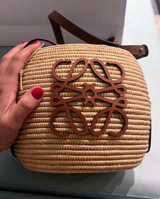 Bolso Loewe Rafia Beige y Marrón