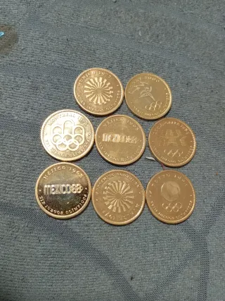 Lote 8 monedas colección