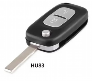 Carcasa llave 2 botones Renault HU83