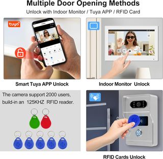 Kit videocitofono 2 fili Tuya 1080p