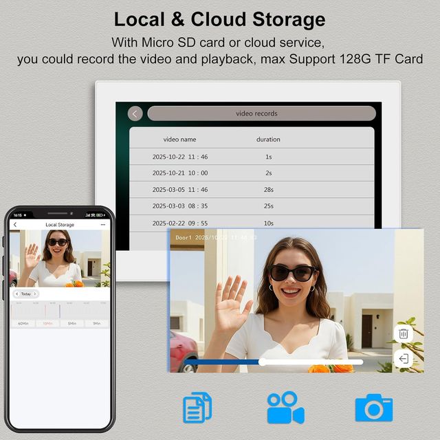 Kit videocitofono 2 fili Tuya 1080p
