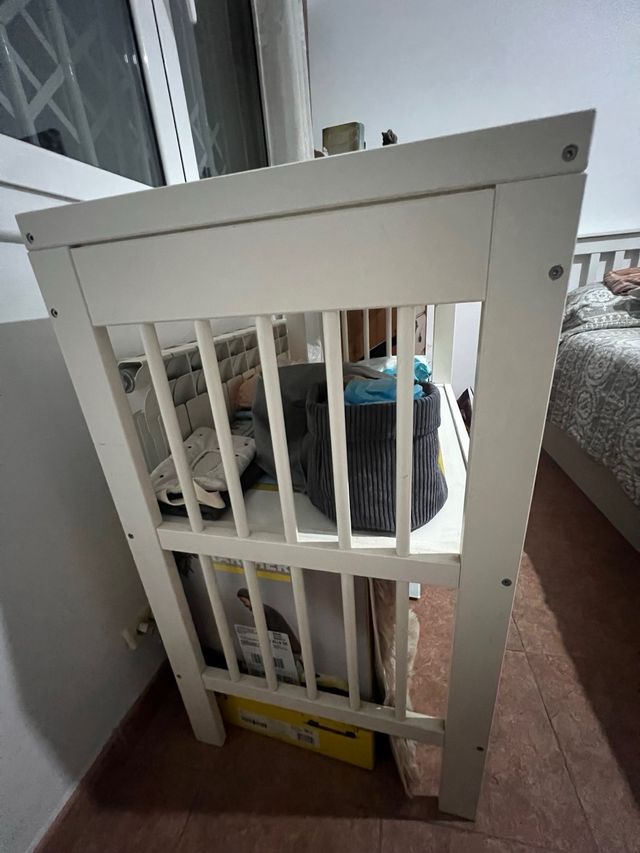 Cambiador bebé madera blanco