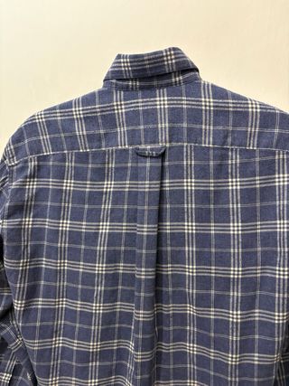 Camisa Cuadros Franela Thomas Burberry Azul y Blan