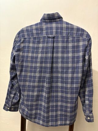 Camisa Cuadros Franela Thomas Burberry Azul y Blan