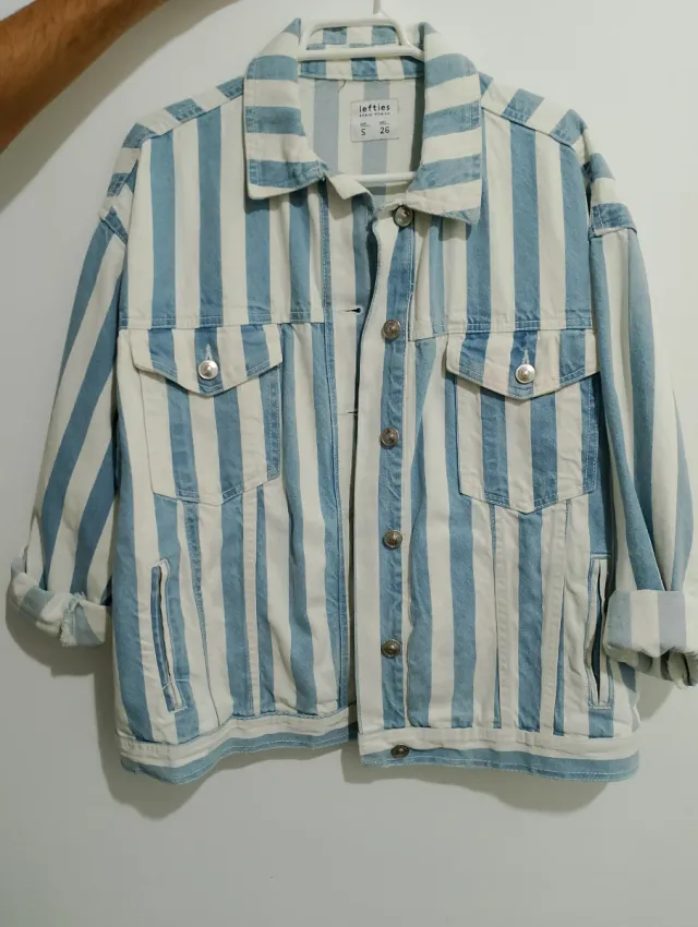 Chaqueta vaquera de rayas Lefties Talla S