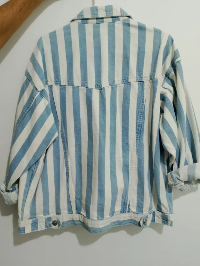 Chaqueta vaquera de rayas Lefties Talla S