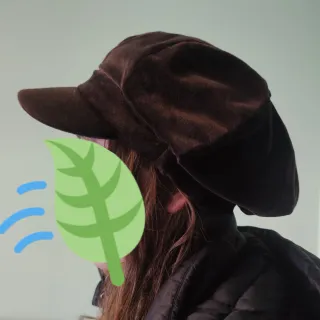 Gorra de terciopelo marrón TM