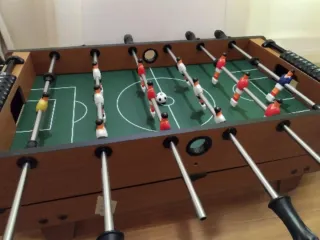 Futbolín de mesa 4 en 1 billar, hockey y ping-pong