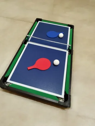 Futbolín de mesa 4 en 1 billar, hockey y ping-pong