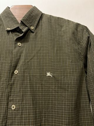 Camisa Burberry Oxford Cuadros Logo Bordado