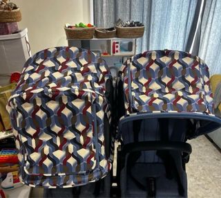 2 Bugaboo Donkey Breezy Sun Canopy Waves