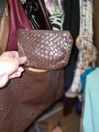 Bolso Beige y Marrón mas monedero bombazo oferta