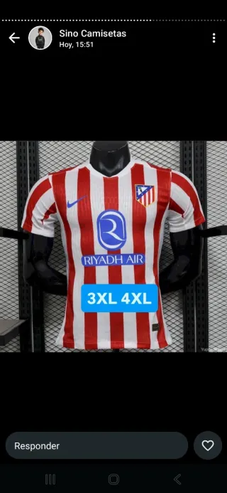 Camiseta Futbol de cualquier equipo
