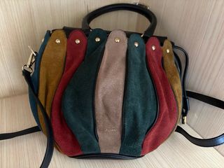 Bolso Uterqüe piel multicolor
