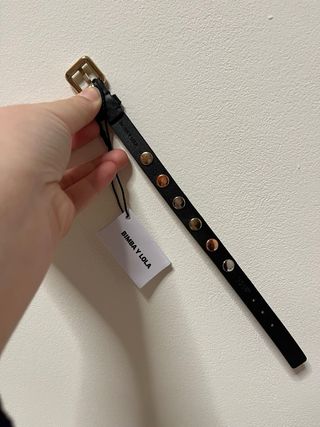 Pulsera Bimba y Lola Corazones Negro y Dorado