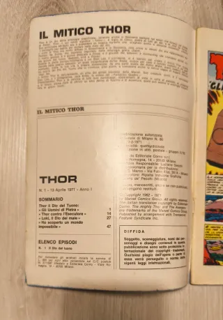 Il Mitico Thor N.1, Prima Edizione, 1971