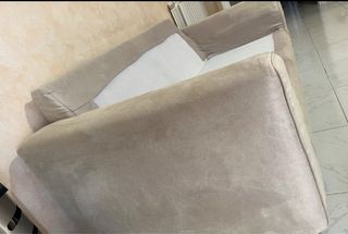 Divano beige in tessuto