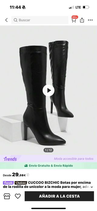 Botas altas Cucco negras