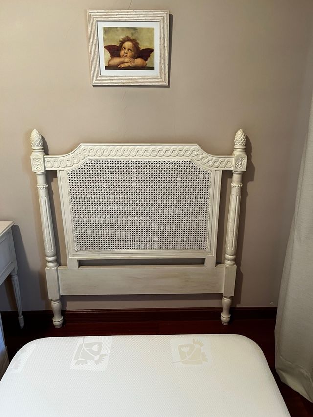 Cabecero de cama 105 madera y ratán